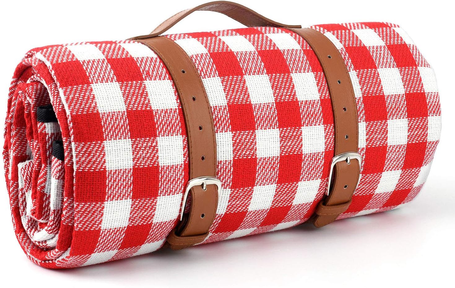 Klsniur Picnic Blanket Waterproof, Extra Large Beach Blanket SandProof,Portable Camping Blanket Oversized,Stadium Blanket Extra Thick,Park Handy Mat-Soft Fleece and Padding(Red)