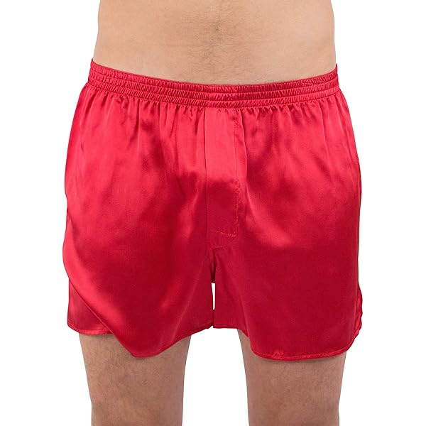 S4-Short en satin de soie pour homme Pantalon de pyjama en