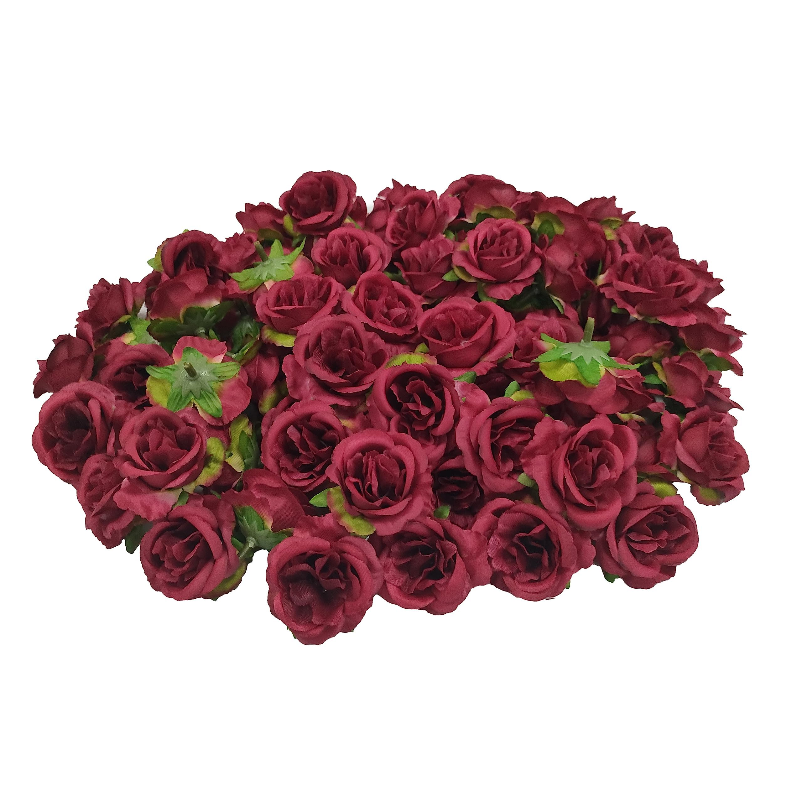 Photo 1 of ATFL 2.2''Red Roses Artificial Flowers Heads,80Pcs Silk Rose Heads Bulk,Fake Flower No Stem for DIY Flower Well,Artificial Stemless Rose Flower Heads for DIY Crafts Bouquet (80, red)