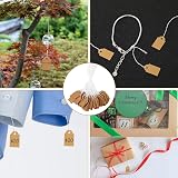 KALIONE 200pc Kraft Paper Price Tags Jewelry Clothing Display Small Gift Tags view 7