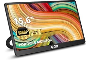 QQH Portable Monitor, 15.6" Portable Travel Monitor for Laptop 1080P FHD IPS Second Screen, Gaming Monitor, USB C HDMI External Monitor Display for Computer Phone PC PS4 PS5 Xbox Switch (Z1-9)