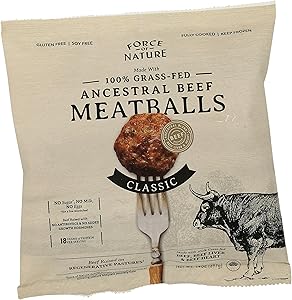 Force of Nature Meats Ancestral Beef Meatballs, 14 OZ