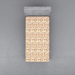 Ambesonne Autumn Fitted Sheet, Little Blossoms in