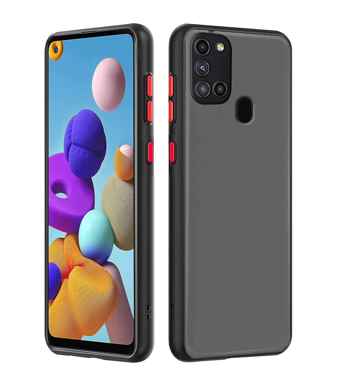 Pikkme Samsung Galaxy A21s Smoke Cover Protective Shockproof Matte Hard