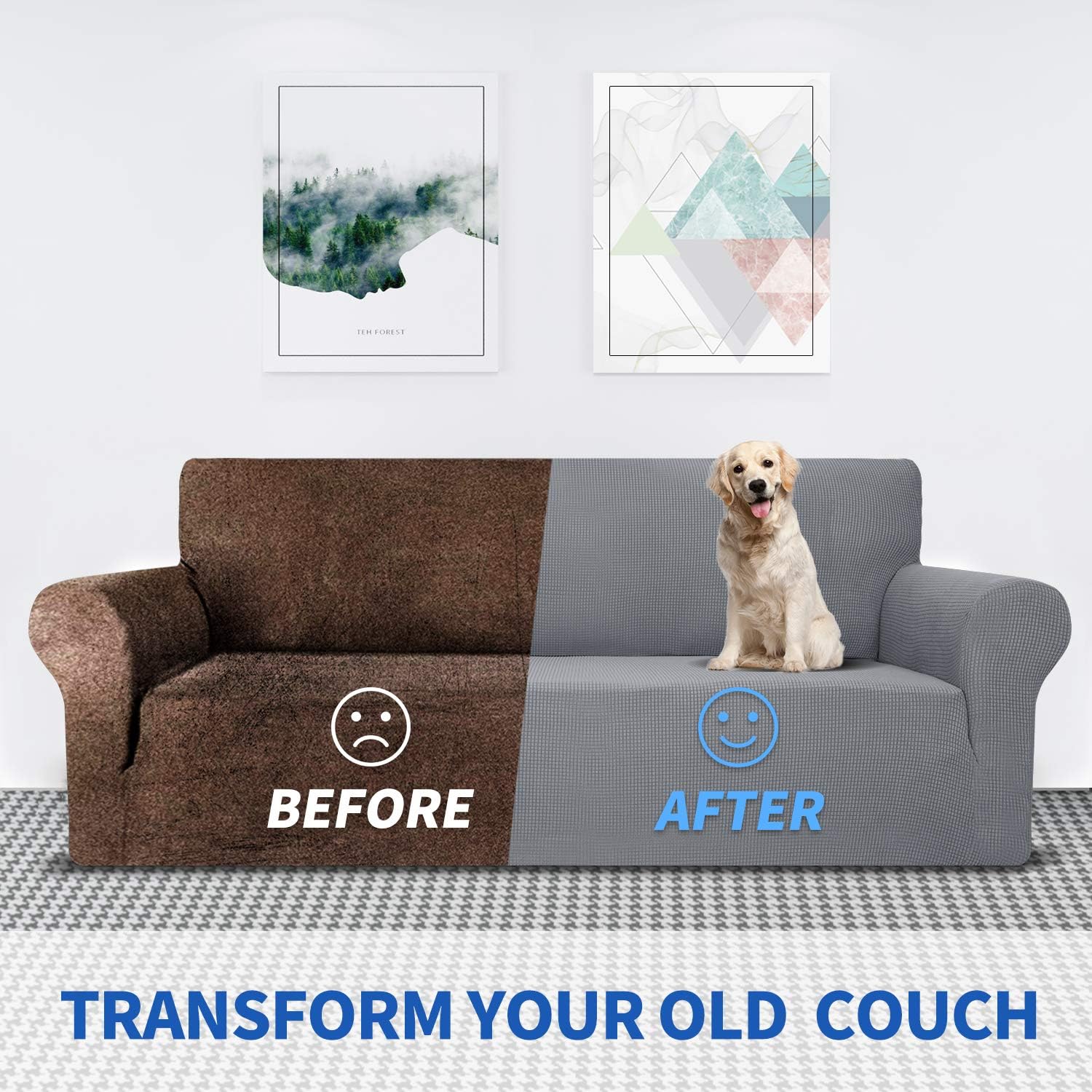 MAXIJIN Super Stretch Couch Cover for 3 Seater Couch - Image 5