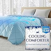 SLEEPHORIA Cooling Comforter - BreezeWeave Cooling Blanket King Size for Hot Sleepers & Deep Rest - Cloud Soft, Breathable, Ultra Durable, Easy Care, Reversible - 108 x 90 in (Blue & Dark Grey)