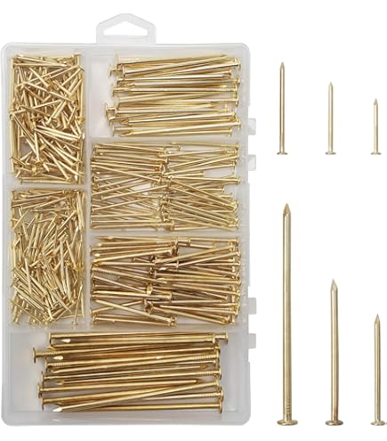 Sourcing Map 140Pcs Small Tiny Nails 2x15mm (DXL) Tiny Brass Nails