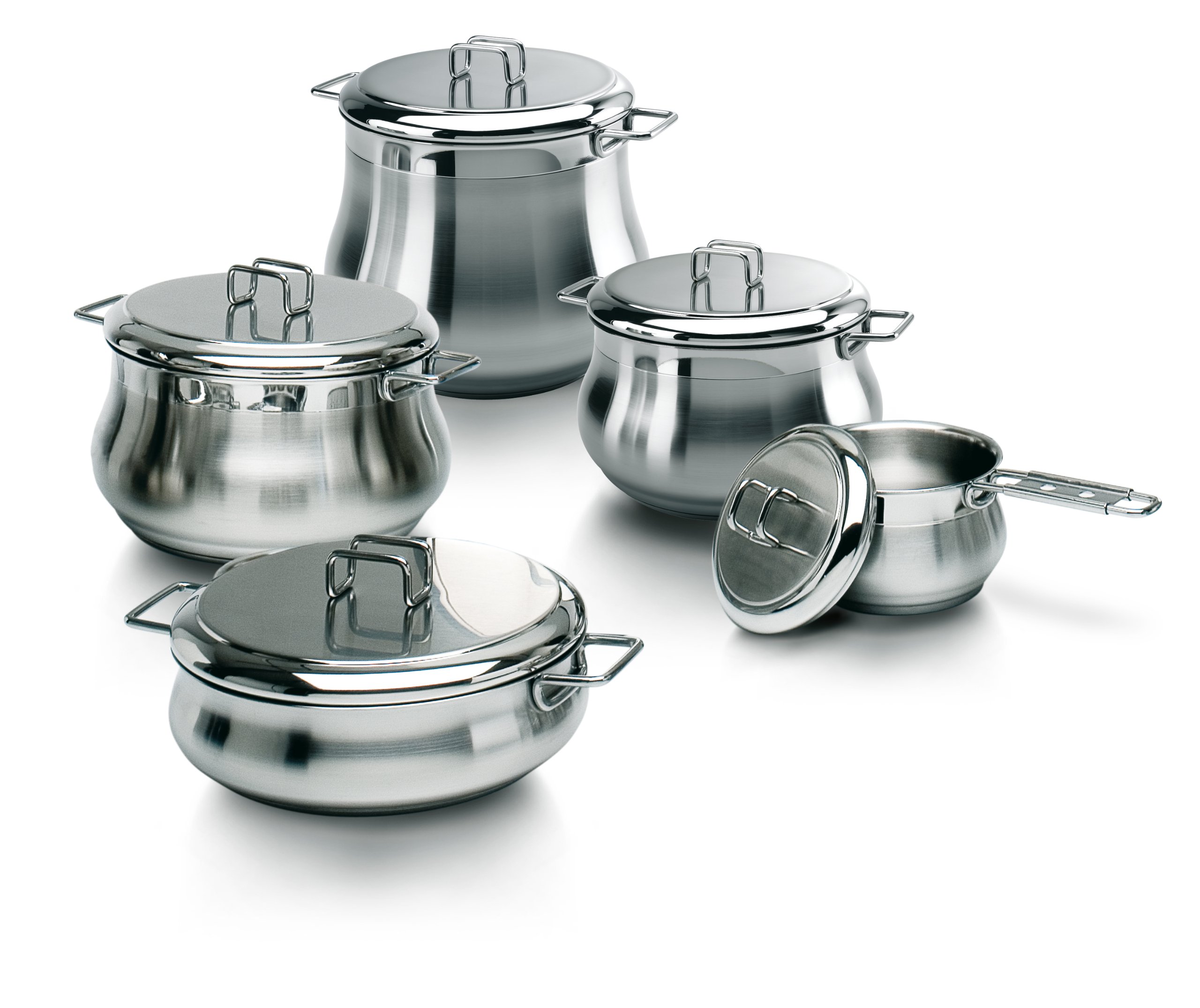 Barazzoni Tummy Battery 10pz, Stainless Steel 18/10, induction, Mady in Italy, 10 pz, 1910