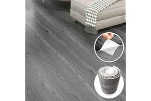 LAREKO Peel and Stick Floor Tile,Waterproof Wood Plank Vinyl Tile Stickers, 72 Pack 108 Sq.Ft, Self-Adhesive DIY Flooring for Bathroom,Bedroom, Living Room, （36" x 6"，Nature Grey）