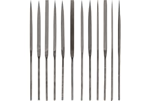 Mercer Industries GNSI52-12-Piece Swiss Pattern Needle File Set, Medium Cut, 5-1/2"