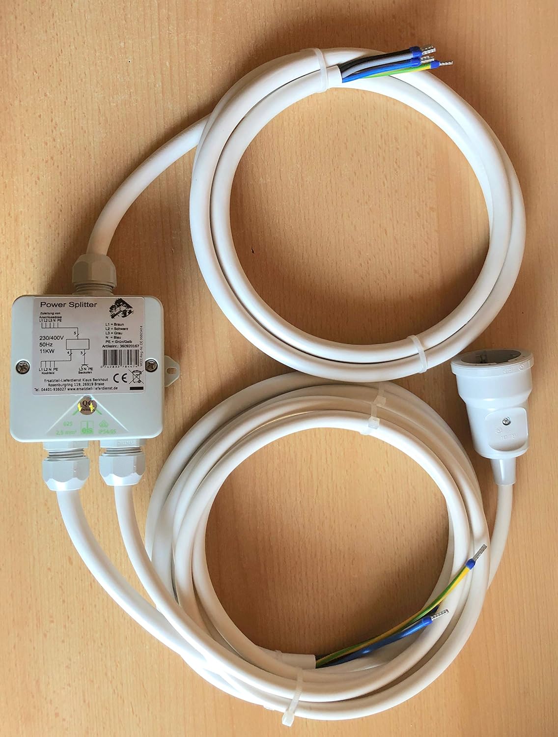 Power Splitter Herdverteiler Stromverteiler Kchenverteiler Kchen Anschluss Box Backofen Kochfeld Herdanschlusskabel Amazonde Elektro Grogerte