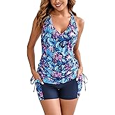 Halcurt Women's Discounted Two Piece Swimsuits Tankini Set Bathing Suit