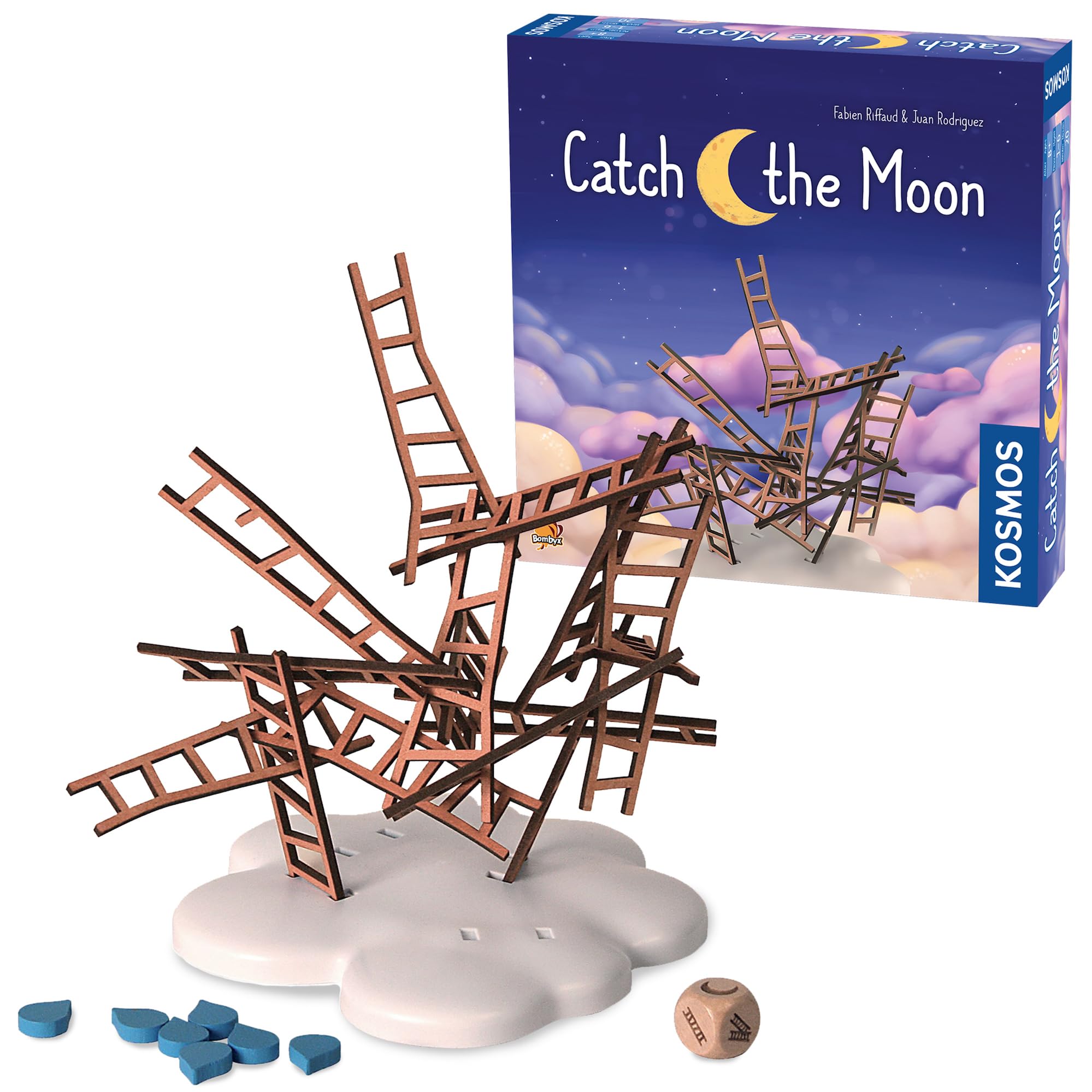 Thames & Kosmos - Catch the Moon - Whimsical-themed Ladder Stacking Game - 1-6 Players - Fun for Adults & Kids, Ages 8+ - 682606