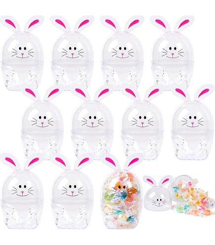 Lot de 12 Œufs de Pâques à remplir, œuf de Pâques - rose, plastique Lot de 12 Œufs de Pâques à remplir, œuf de Pâques - rose, plastique