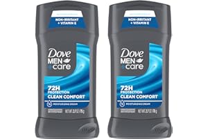DOVE MEN + CARE Antiperspirant Deodorant Stick Clean Comfort Twin Pack 72-Hour Sweat & Odor Protection Antiperspirant for Men With 1/4 Moisturizing Cream 2.7 oz