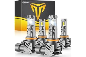FAHREN 9005/HB3 & 9006/HB4 灯泡组合,100,000LM 超亮,1:1 设计即插即用,6500K 冷白,IP68 防水,8000 小时使用寿命长,带冷却功能 an, 包 4