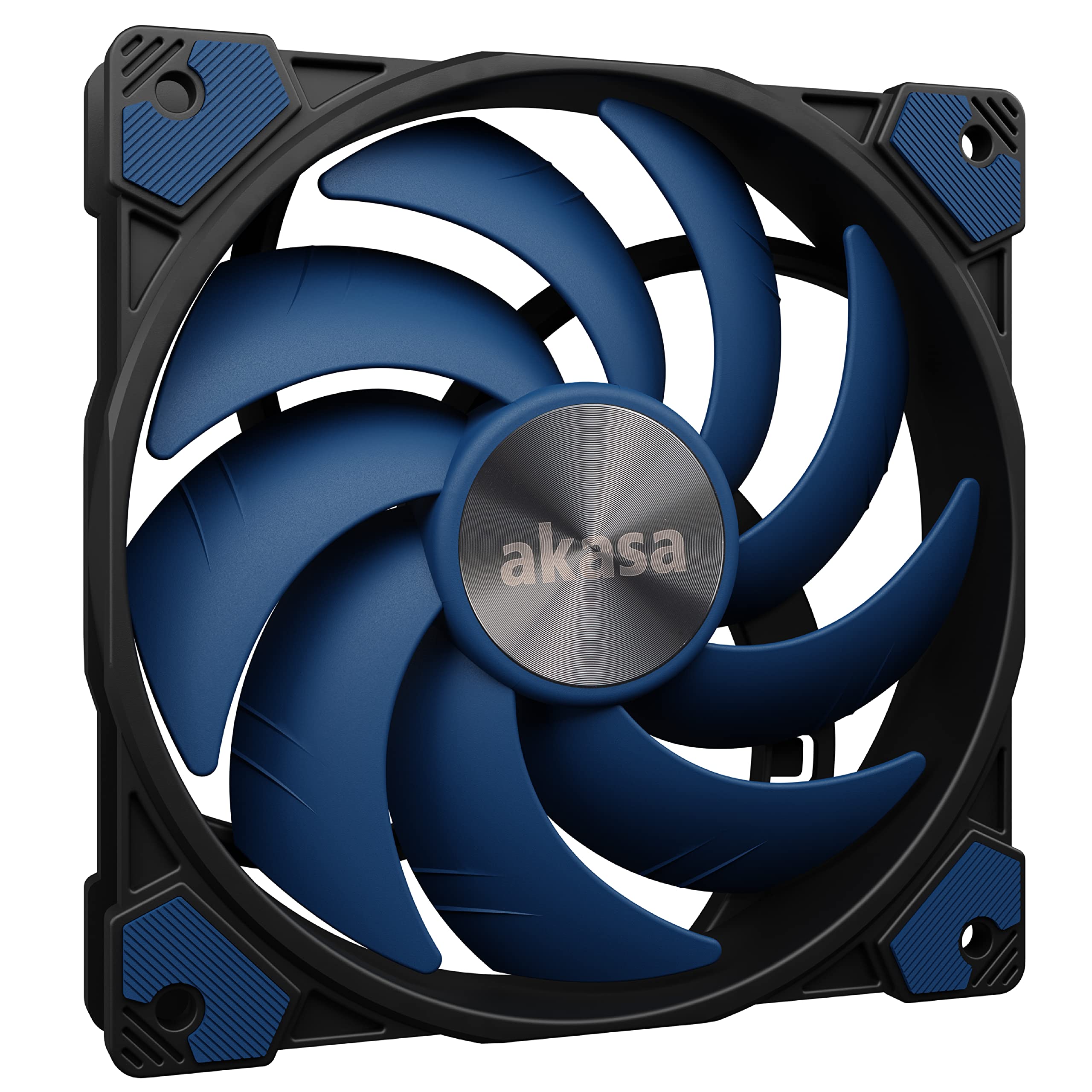 Akasa Alucia SC14, 140mm PWM Case Fan, Up to 1800RPM and 84.3 CFM, Anti-vibration Pads, High Airflow Chassis Fan, Blue Cooling Fan for PC, CPU Cooler and Radiators, AK-FN118