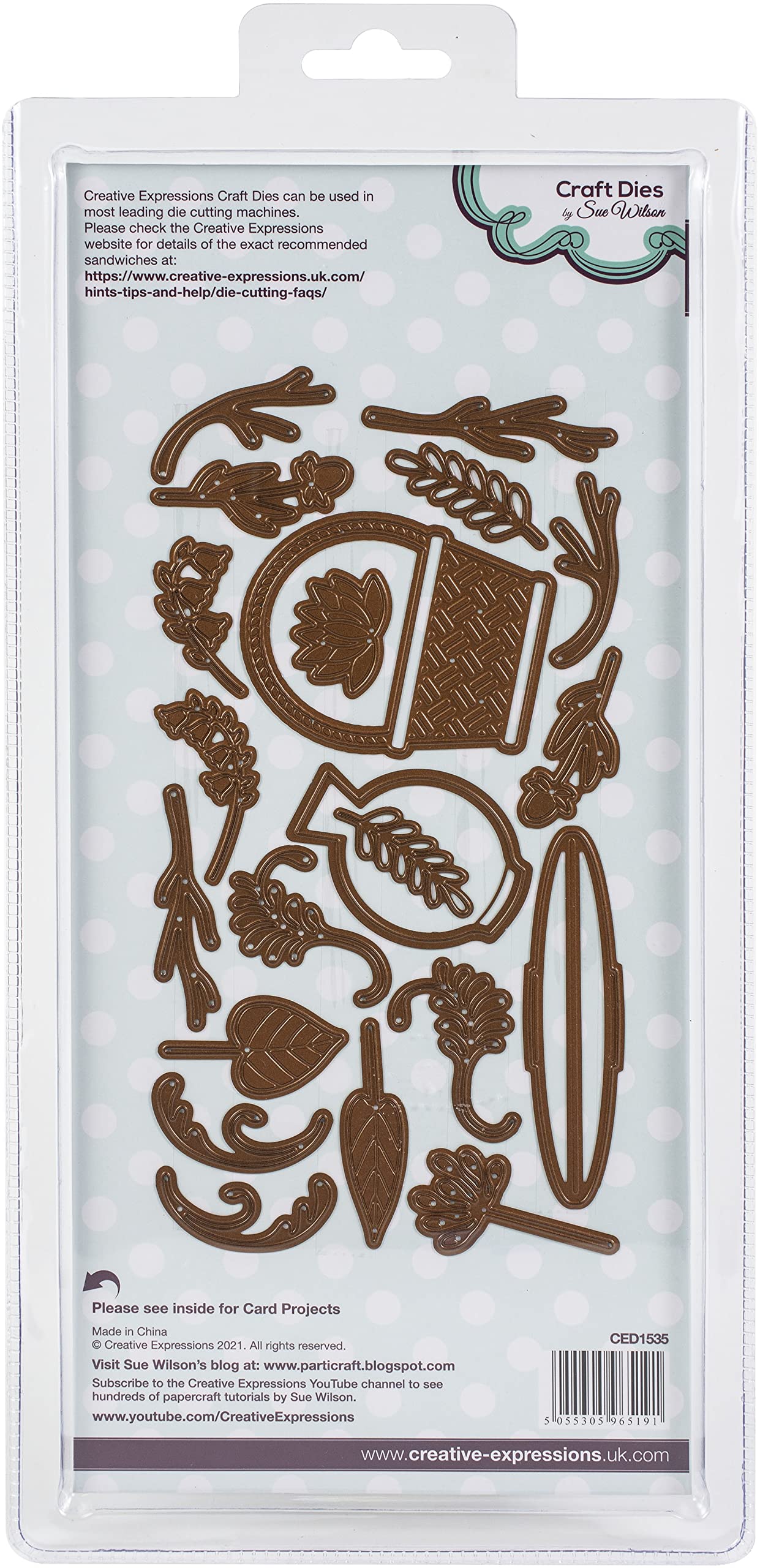 Creative Expressions Sue Wilson-Beautiful Blossoms-Craft Die, Metal, Largest 8.2 x 5 cm, CED1535