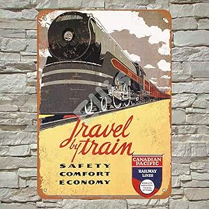 Ellis 1937 - Cartel de Metal Retro Vintage con diseño de ferrocarril
