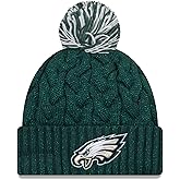 New Era Women's NFL Official Cozy Cable Knit Cuff Pom Beanie Hat