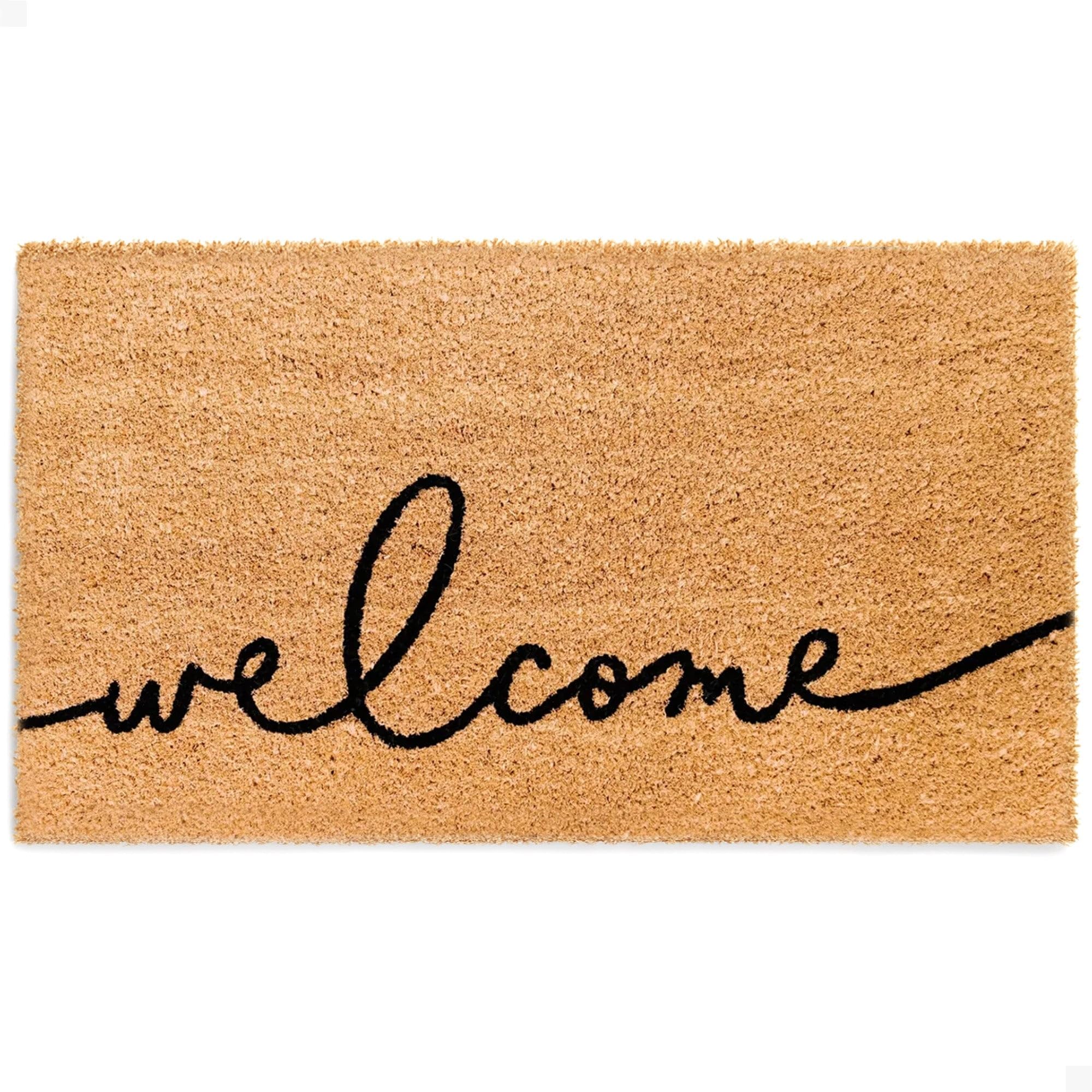 Photo 1 of THEODORE MAGNUS Door Mat – Coir Doormat for Outdoor Entrance, Durable Welcome Mat with Non-Slip Backing, Perfect for Front Door and Entryway - Outdoor/Indoor - Warm Greeting - 17" x 30"