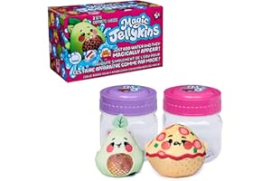 Magic Jellykins Surprise Plush Jar 2-Pack, Magical Transforming Water-Activated Toys, Mystery Box Plushies for Ages 5 and Up,