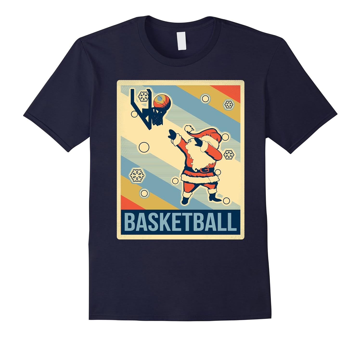 basketball dabbing Santa Christmas shirt Retro Style-ANZ