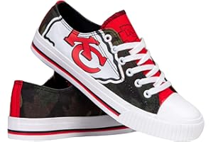 FOCO Women's NFL Camo Low Top Canvas Sneakers Shoes