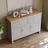 Vida Designs Arlington Sideboard Buffet Table Grey Oak Effect view 6