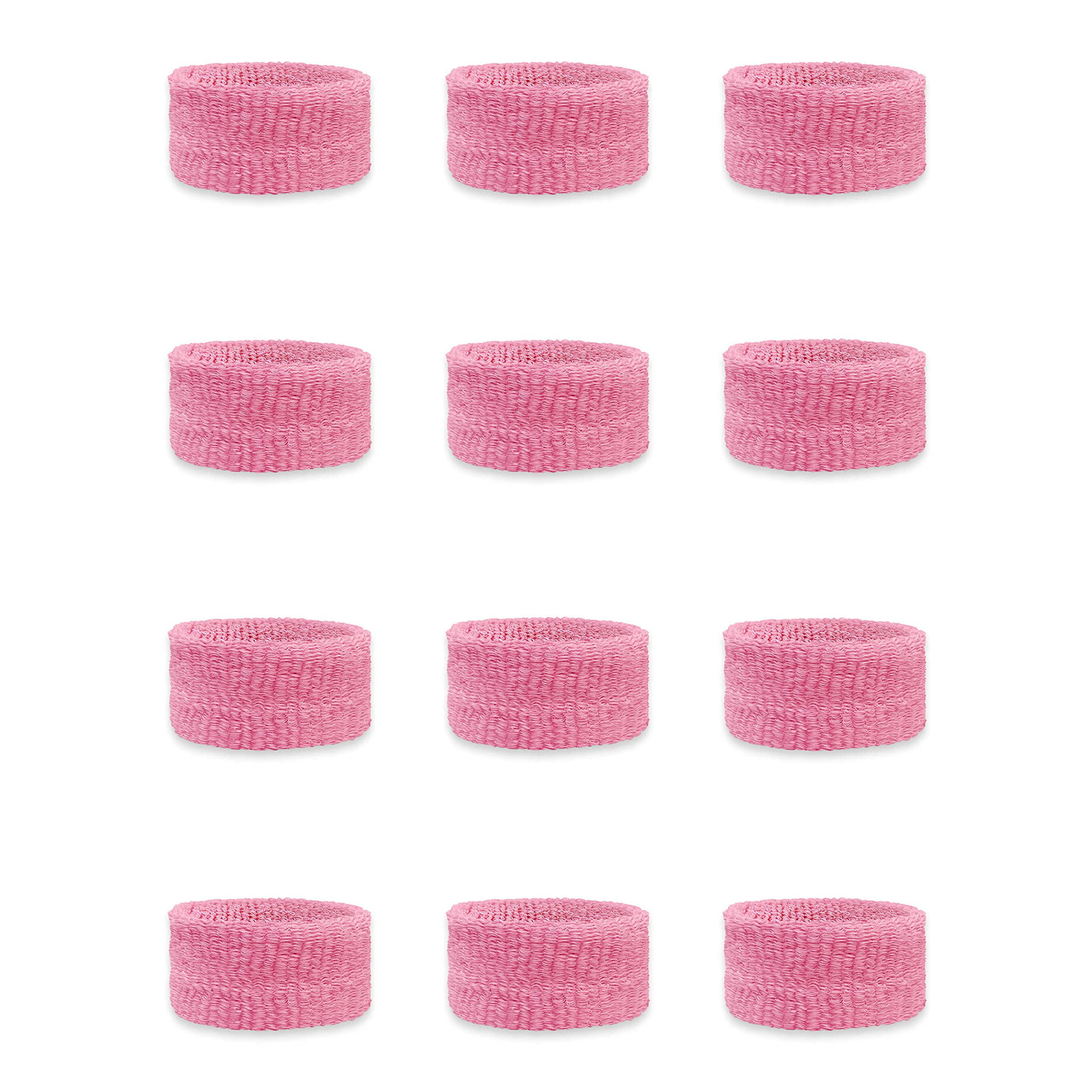 Photo 1 of Couver Kids Children 1 Inch - Light Pink Cotton Terry Cloth Wristband for School, Church, YMCA Activities or evens(6 Pairs)
