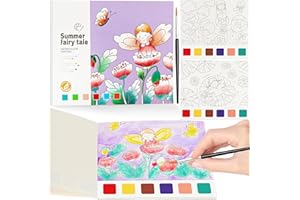 FQKIOMY Water Coloring Book,Paint with Water Books for Kids Ages 3-5,Watercolor Painting Book for Toddlers 4-6,Creative Arts and Crafts & Airplane Travel Essentials for Boys Girls