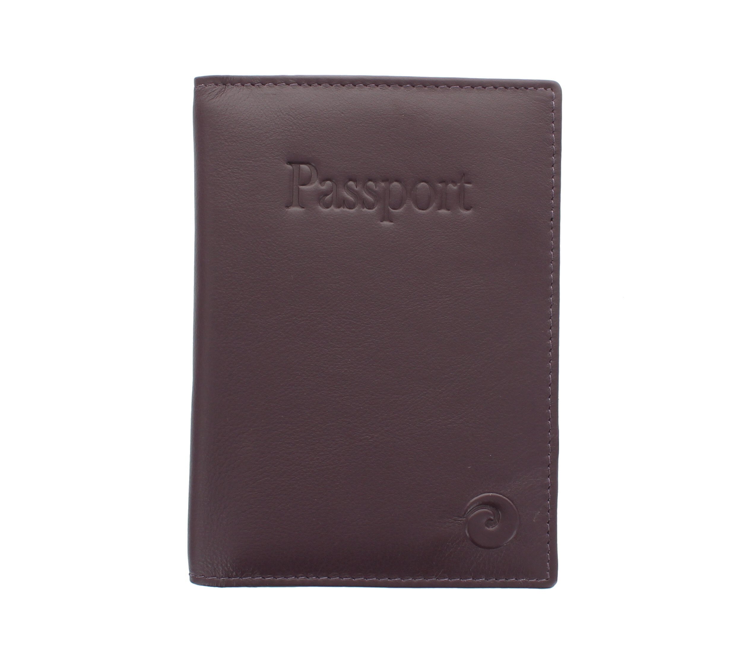 Mala Leather Origin Collection Passport Holder with RFID Protection 214_5 Plum