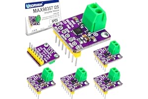 USDRWAM 6Pcs MAX98357 I2S 3W Class D Amplifier Breakout Board, MAX98357A Interface I2S DAC Decoder Module Filterless Audio Decoder for Raspberry Pi, for ESP32, for Arduino Zero