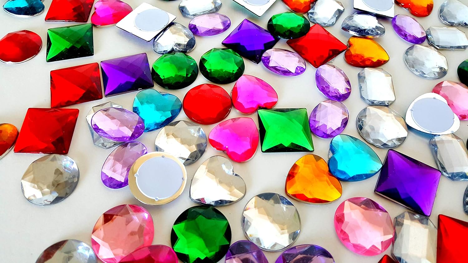 Playscene Craft Jewels with Adhesive Back 1/2 Inch 500 Pack