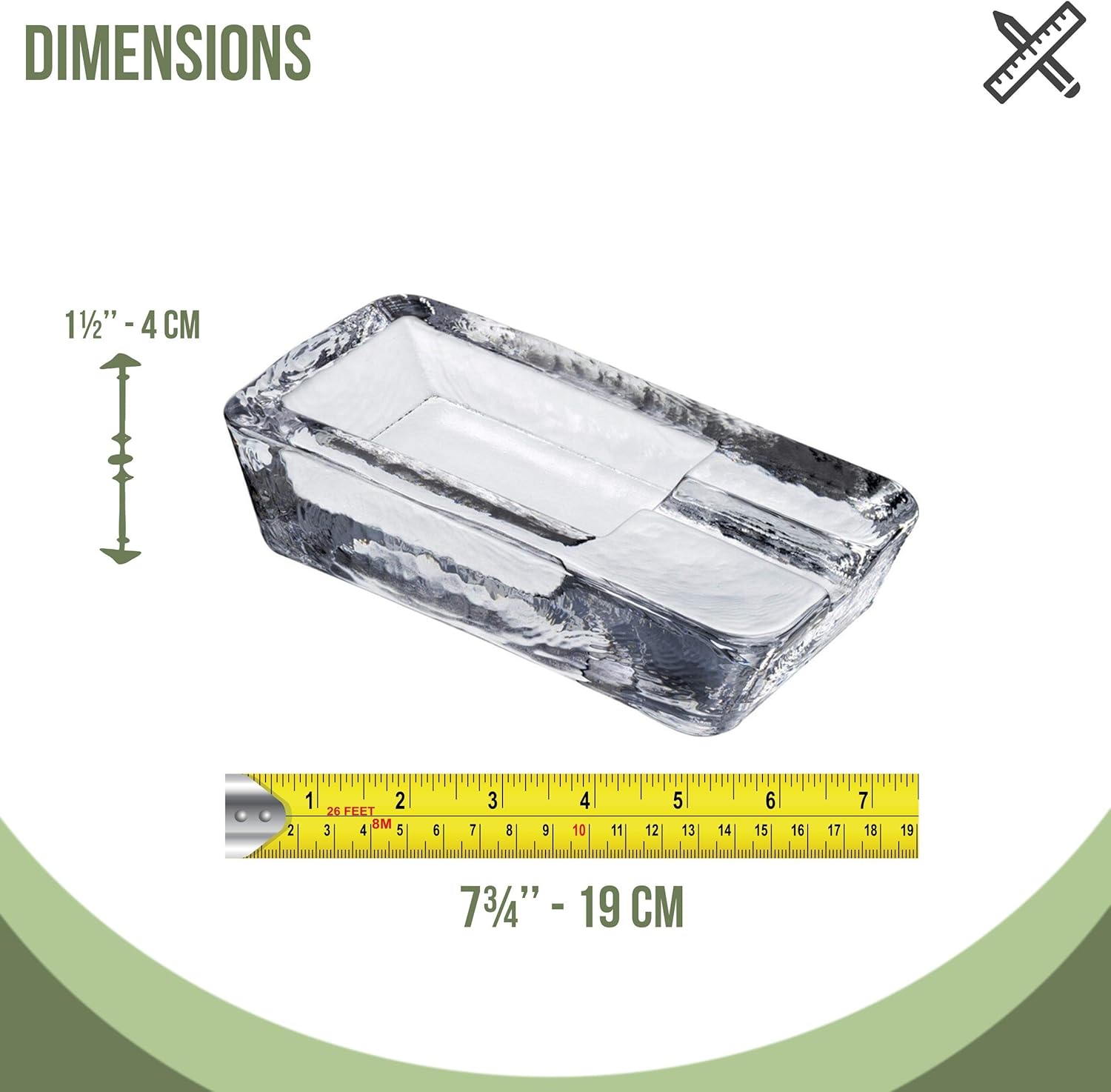 Pasabahce Crystal Glass Heavy Cigar Ashtray for Patio | 2.57 Lbs, Large Handmade, Outdoor, Indoor, Home, Office, Hotel, Pool, Restaurant - Image 3