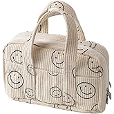 Gardsell Large Pencil Case Pouch Pencil Bag Corduroy Pencil Pouch Big Pen Bag Organizer with Zipper Cute Aesthetic School Supplies for Girls Kids Student (A-Beige)