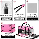 GRTLPOK Soft Sided Cat Dog Carrier Bag Pink M Airline Approved 17 lbs view 5