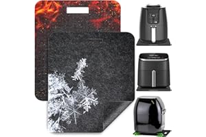 SIUDANGKA Heat Resistant Mat for Air Fryer with Sliding Function, 2 Pcs 12 * 14 in Heat Resistant Pad Sliding Caddy Countertop Protector Mat for Ninja Air Fryer