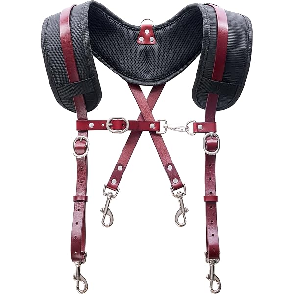 Amazon.com: LAUTUS Leather Padded Tool Belt Suspenders w/Chest
