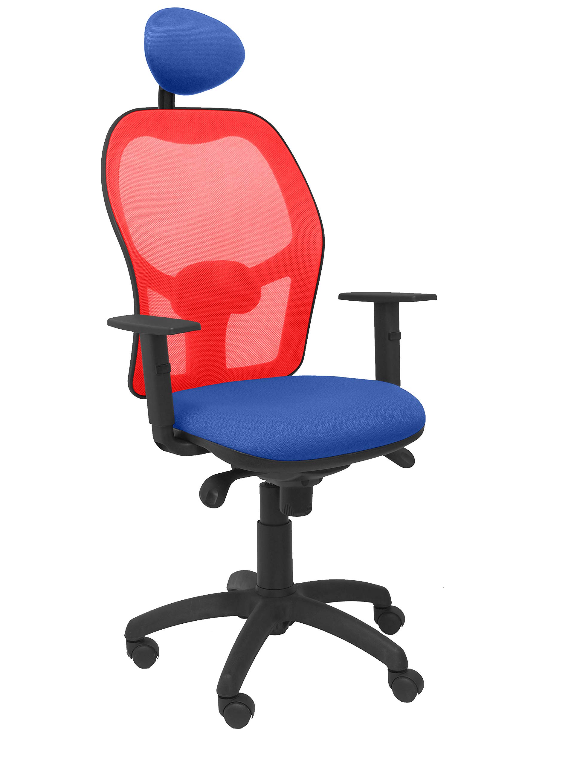 Piqueras and Crespo (PIQU7) Garden Chair Red Mesh Seat Bali Blue with Fixed Headboard Office, One Size