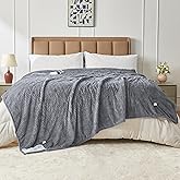 Kosydown Basic Heated Electric Blanket Queen Size 84"x 90" Heating Thow Blanket Soft Warm Thick Bed Blanket for Cold Winter 5-Position Timer &8 Heating Setting Home Office Use & Washable