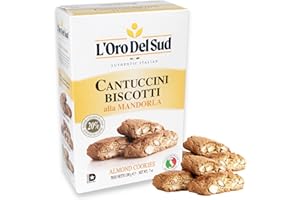 Traditional Almond Biscotti, Cantuccini d'Abruzzo, Italian Cookies made with real quality ingredients, 200 G, 7 oz, L'Oro del Sud
