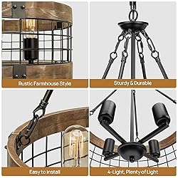ACNKTZ Farmhouse Rustic Chandelier Light
