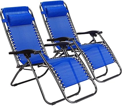 2 X Zero Gravity Reclining Sun Loungers For Sale Off 52