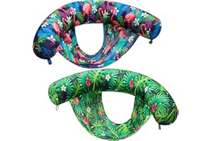 FindUWill Inflatable Pool Floats Chair, 2 Pack Soft Fabric Water Floating Chair Lounge with Sling Swimming Pool Floaties Lounger, Blow up Pool Noodles for Adults