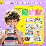 HiMont Kids Camera Instant Print 1080P 32GB 3 Rolls Paper Purple view 5