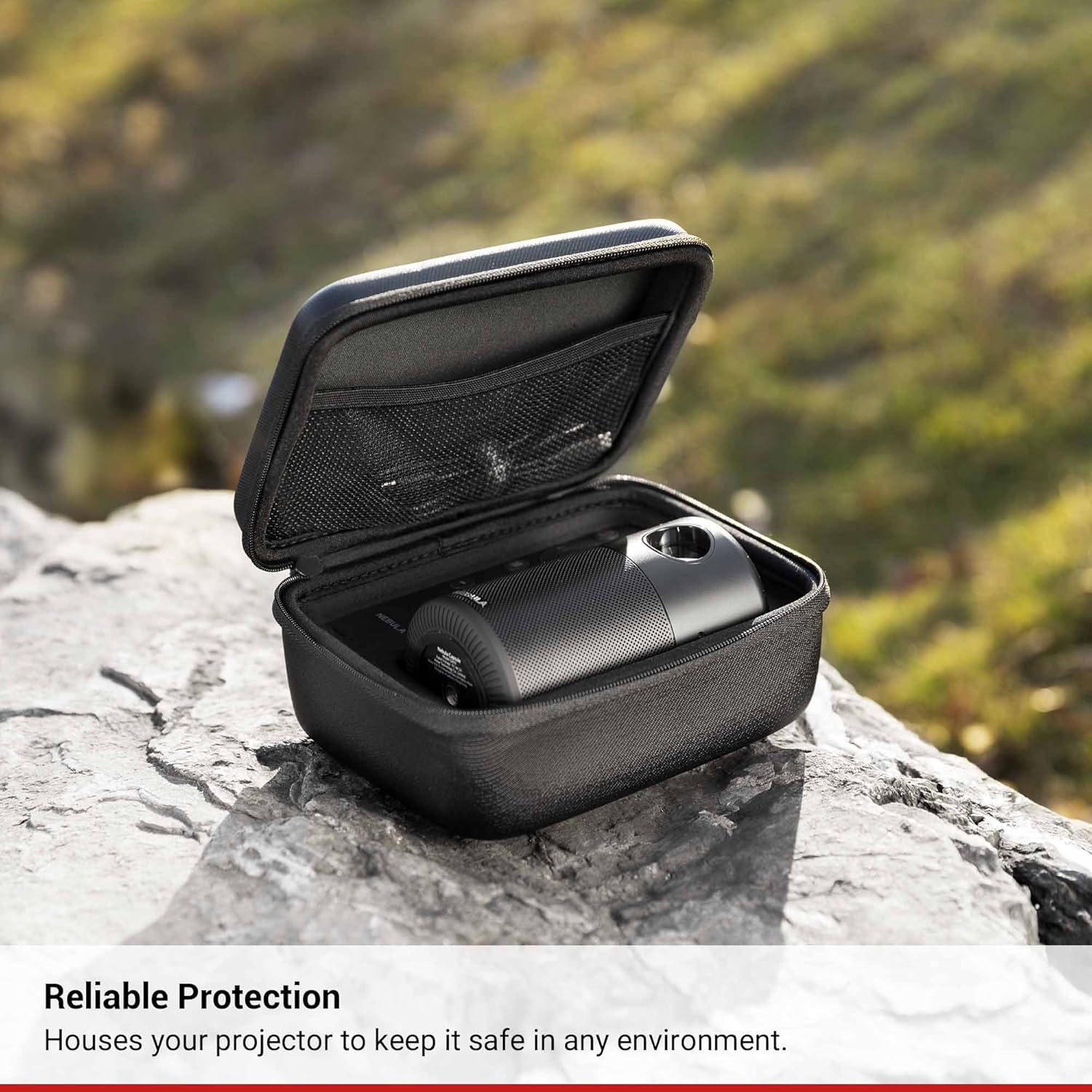 Anker Nebula Capsule Official Travel Case for Nebula Capsule Pocket Projector,Polyurethane Leather, Soft Ethylene-Vinyl Acetate Material, and Splash-Resistance Premium Protection Projector Carry Case: Electronics