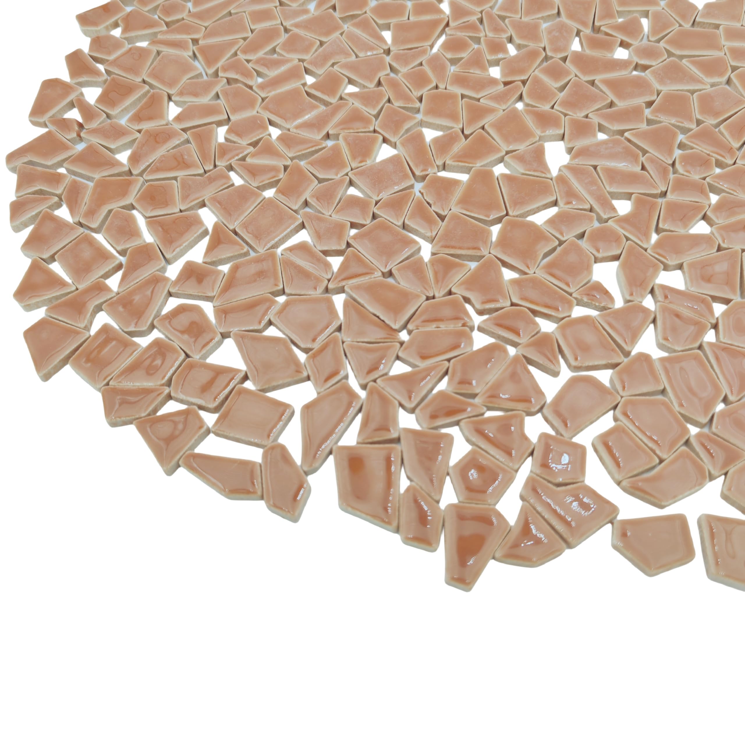 Photo 1 of 1.1LB Irregular Ceramics Mosaic Tiles, Mosaic Pieces Stones for DIY Mosaic Making Craft Hobby Arts Home Wall Decoration (Brown)