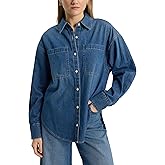 EXPRESS Women’s Boyfriend Fit Portofino Shirt – Cotton Poplin Long Sleeve Button-Up, Lightweight Office-to-Weekend Top