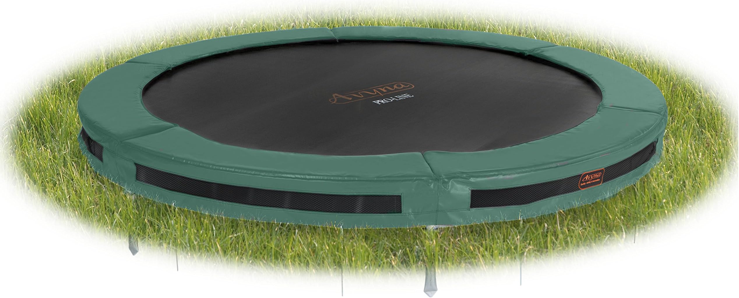 Avyna In-Ground 10ft (305cm) Round Trampoline with Green Safety Pads - "Avyna Better Quality Trampolines"